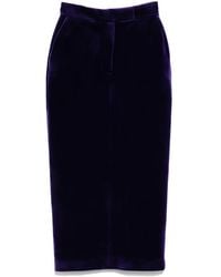 Alex Perry - Velvet Pencil Skirt - Lyst