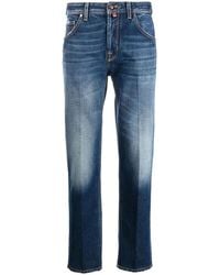 Jacob Cohen - Stonewashed Straight-Leg Jeans - Lyst