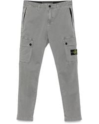 Stone Island - Pantalones Cargo Con Bolsillos De Parche - Lyst