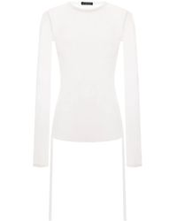 Ann Demeulemeester - Crinkled Cotton Strap-Detail Crop Top - Lyst