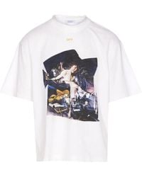 Off-White c/o Virgil Abloh - T-Shirt Met Print En Ronde Hals - Lyst