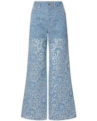 Veronica Beard - Taylor Floral-Devoré Jeans - Lyst