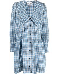 Ganni - Dresses Clear Blue - Lyst