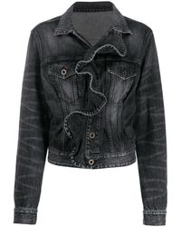 Unravel Project - Ruffled Denim Jacket - Lyst