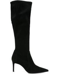 Stuart Weitzman - 80Mm Pointed-Toe Stretch-Knit Boots - Lyst