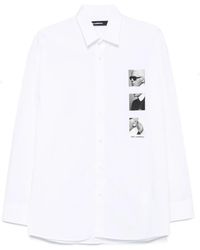Karl Lagerfeld - Overhemd Met Portretprint En Lange Mouwen - Lyst