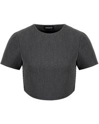 Manière De Voir - Curved-Hem Backless Top With Tie - Lyst