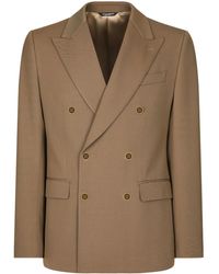 Dolce & Gabbana - Jack Met Dubbele Rij Knopen En Puntige Revers - Lyst