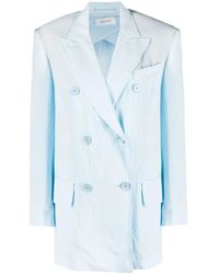 Sportmax - Fitted Double-Breasted Button Blazer - Lyst