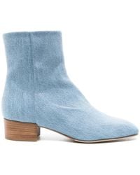 SCAROSSO - Ambra 35Mm Denim Ankle Boots - Lyst