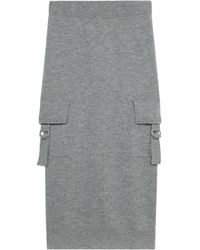 Blumarine - Wollen Midi-Rok Met Cargo Zak - Lyst