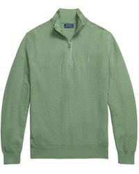 Polo Ralph Lauren - Quarter-Zip Waffle-Knit Sweater - Lyst