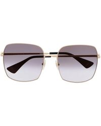 Cartier - Zonnebril Met Oversized Montuur - Lyst