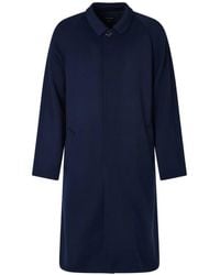 Giorgio Armani - Concealed-Fastening Raglan-Sleeve Coat - Lyst