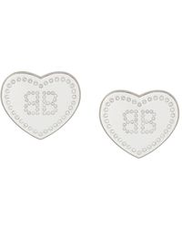 Balenciaga Oorbellen Met Bb Logo - Wit