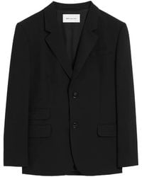 Ami Paris - Single Breasted Straight-Fit Wool Blazer - Lyst