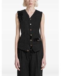 Aleksandr Manamïs - Mended Poets Velvet-Panel Waistcoat - Lyst