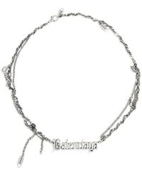 Balenciaga - Typo Destroyed Logo-Pendant Necklace - Lyst