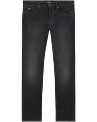 BOSS - Logo-Plaque Jeans - Lyst