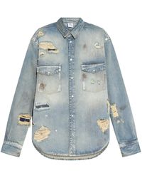 Vetements - ダメージ デニムシャツ - Lyst