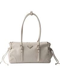 Prada - Bonnie Medium Antiqued Leather Tote Bag - Lyst