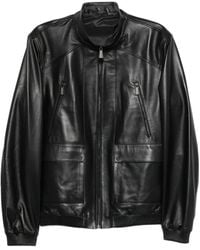 SERGIO MORETTI FIRENZE - Zip-Up Leather Jacket - Lyst