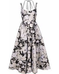 Erdem - Rea Floral-jacquard Flared Dress - Lyst