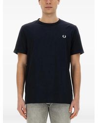 Fred Perry - Camiseta con logo bordado - Lyst