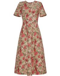Adam Lippes - Ausgestelltes Eloise Kleid mit Blumen-Print - Lyst