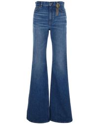Chloé - Schlagjeans Mit Hohem Bund - Lyst