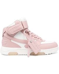 Off-White c/o Virgil Abloh - Off White Tm Out Out Off Office White/pink High Trainer - Lyst