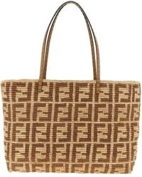 Fendi - Shopper Met Ff Patroon - Lyst