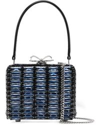 Self-Portrait - Crystal-Embellished Top-Handle Mini Bag - Lyst