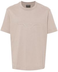 Emporio Armani - Logo Cotton T-shirt - Lyst