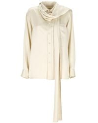 The Erose - Salvador Scarf-Detail Shirt - Lyst
