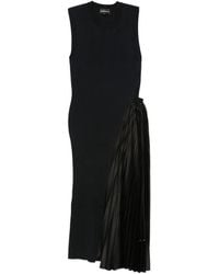 Emporio Armani - Pleated Midi Dress - Lyst