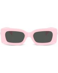 Versace - Medusa-Plaque Rectangular-Frame Sunglasses - Lyst