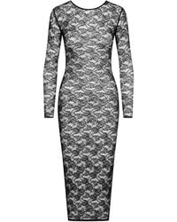 Maison Close - Abito Midi Flashback A Maniche Lunghe - Lyst