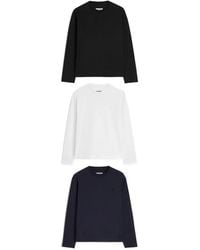 Jil Sander - Monogram-Embroidered Long-Sleeve T-Shirt - Lyst