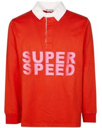 JW Anderson - Long-Sleeve Contrast Polo Shirt - Lyst