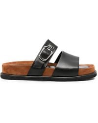 ADRIANNA FERETTI - Buckle-Fastening Double-Strap Sandals - Lyst