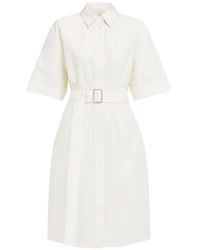 Ferragamo - Cotton And Silk Shirt Dress - Lyst