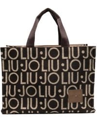 Liu Jo - Sac Cabas À Logo En Intarsia - Lyst
