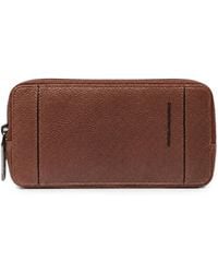 Piquadro - Logo-Embossed Pebbled-Leather Clutch Bag - Lyst