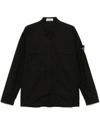 Stone Island - Hemdjacke Mit Kompass-Patch - Lyst