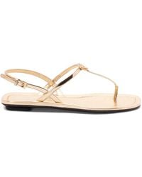 Prada - Leather Thong Sandals - Lyst