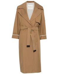 Max Mara - Cotton Blend Trench Coat - Lyst