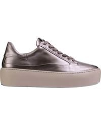 Högl - Illusion Metallic Leren Sneakers Met Plateauzool - Lyst
