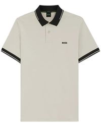 BOSS - Slim-Fit Cotton Polo Shirt - Lyst