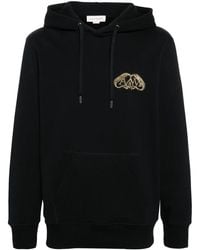 McQueen - Half Seal Logo Cotton Hoodie - Lyst